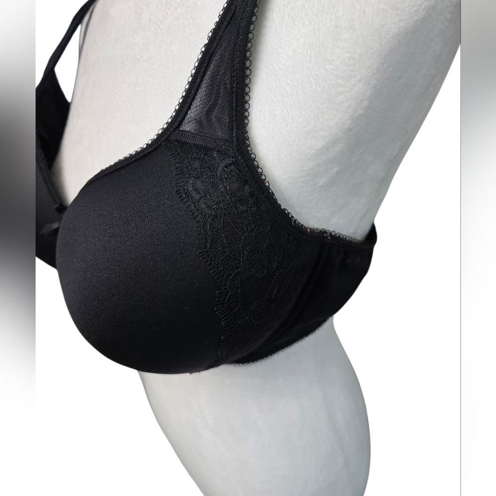 Wacoal Retro Chic Seamless Elegant Women's Bra Black Size 40D - Picture 2 of 5